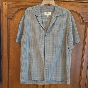 Short Sleeve Large Button Down Leisure Shirt 25"W/30"L